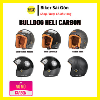 MŨ BẢO HIỂM 3/4 BULLDOG HELI CARBON [BULLDOG CHÍNH HÃNG - BH 3 NĂM] - BikerSaiGon