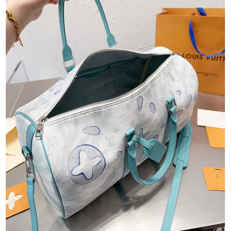 Túi Trống Du Lịch LV Keepall Bandouliere 45  Phiên Bản 2023 Size 45  -  By Anh Dinh Phuong