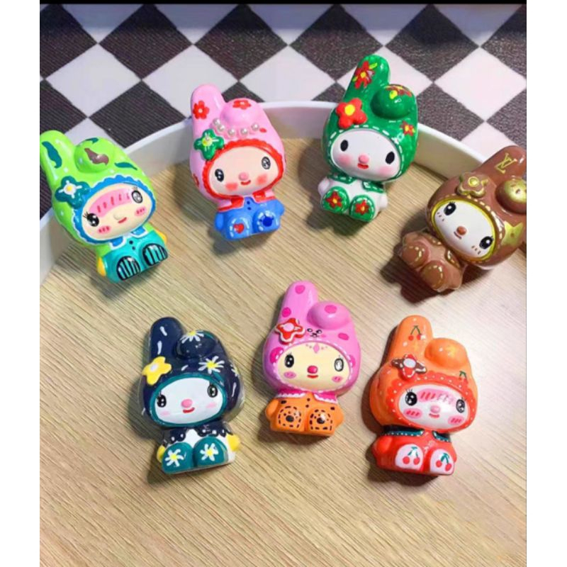 Tượng tô màu thạch cao 2D melody và cimarol size mini (không kèm màu)