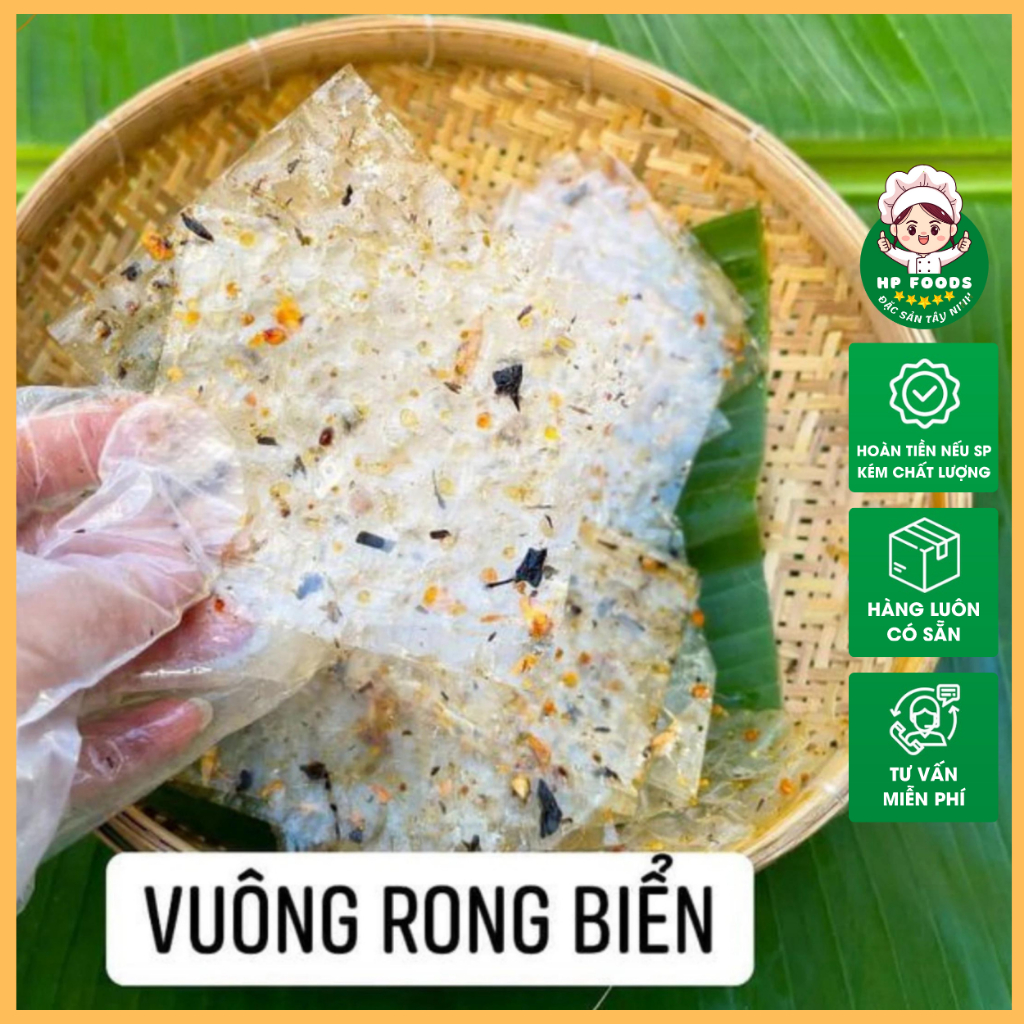 [180gr] Bánh tráng rong biển tỏi phi chay mặn siêu ngon đặc sản Tây Ninh - Ăn Vặt HP FOODS