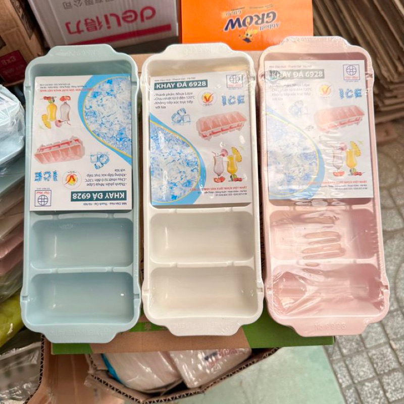 Khay làm đá nhựa 5 viên, vỉ đá viên nhựa dẻo cao cấp Việt nhật, khay viên tủ đông lạnh