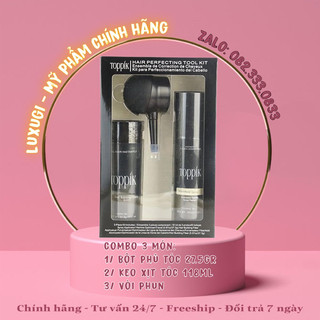 HAIR PERFECTING TOOL KIT TOPPIK - Bộ combo Bột Toppik và phụ kiện