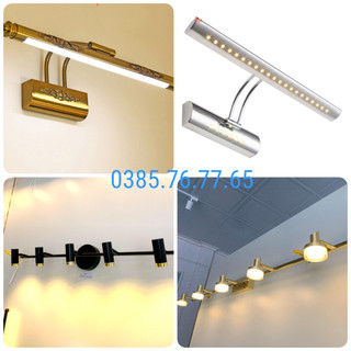 Đèn soi tranh, soi gương, chiếu tranh,soi tường,trang trí phòng khách, gương nội thất bằng Đồng, Innox cỡ 40-65cm