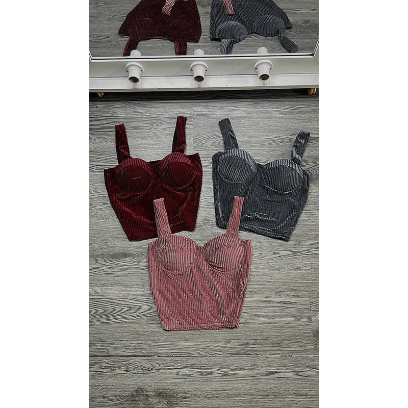 Áo Dây Bản Cúp Mút Khuôn Ngực Chất Gấm Nhung