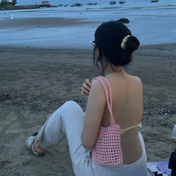 Túi lưới  đi biển sợi cotton GND thời trang mùa hè