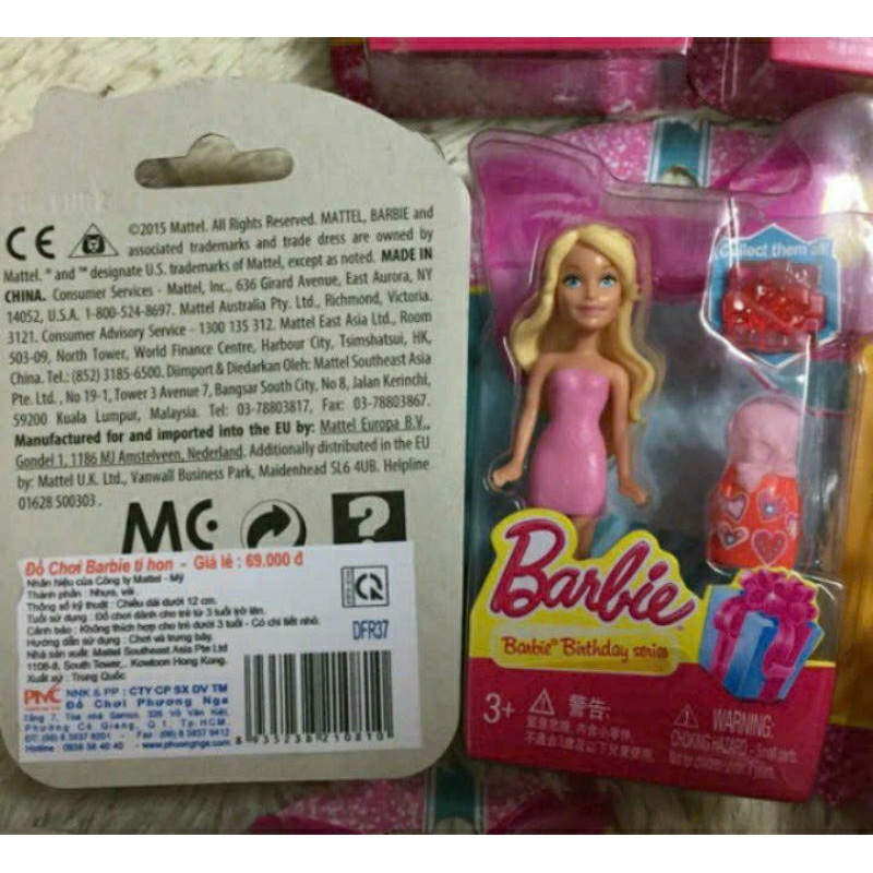 BÚP BÊ BARBIE MINI 12cm