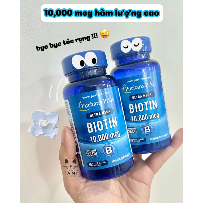 Viên Uống Dưỡng Tóc Puritan Pride’s Biotin Ultra Mega