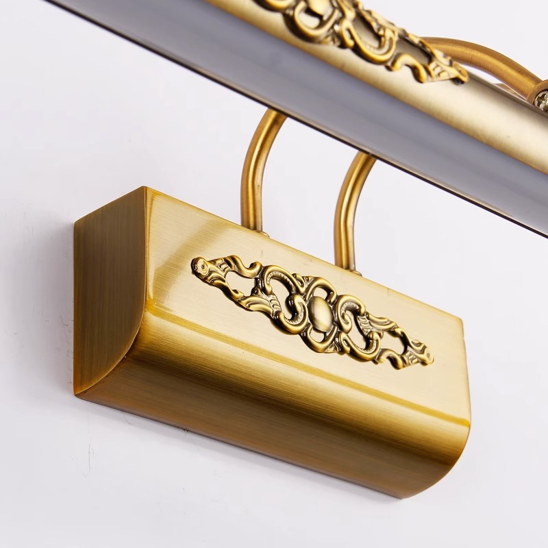 Đèn soi tranh, soi gương, chiếu tranh,soi tường,trang trí phòng khách, gương nội thất bằng Đồng, Innox cỡ 1.2m - 80 cm