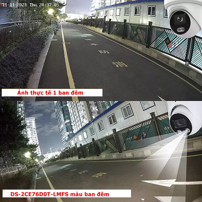 Trọn bộ 4 camera quan sát có mic thu âm + màu đêm HIKVISION 2.0M Full HD 1080p + HDD 500G hàng chính hãng