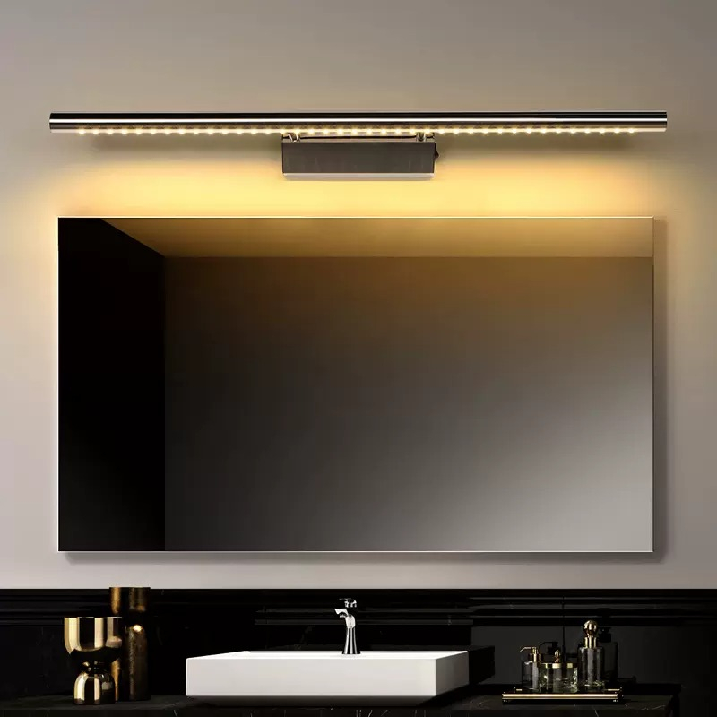 Đèn soi tranh, soi gương, chiếu tranh,soi tường,trang trí phòng khách, gương nội thất bằng Đồng, Innox cỡ 1.2m - 80 cm