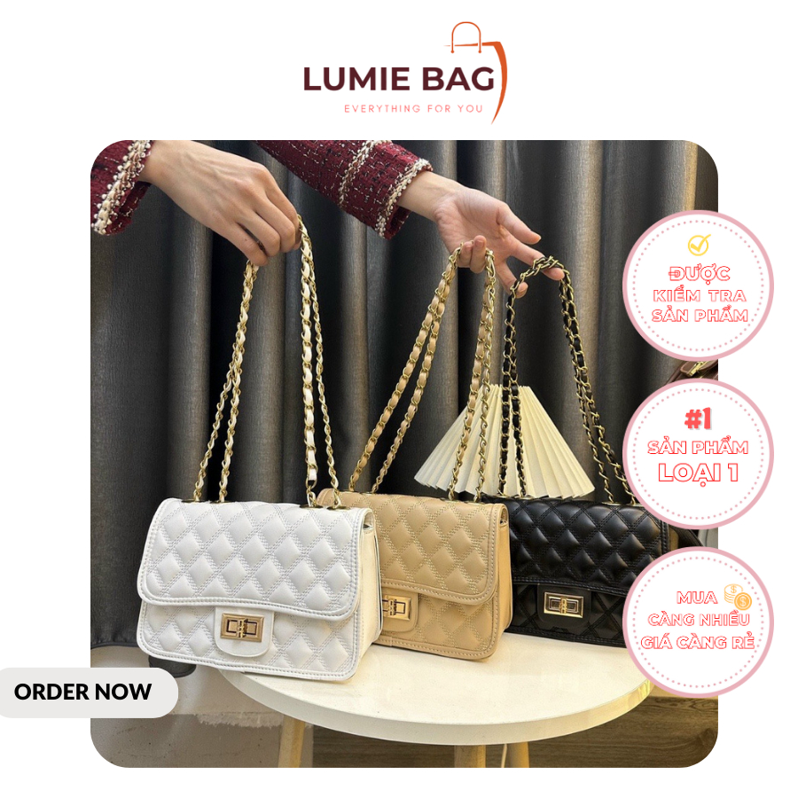 [Hàng loại 1] Túi xách nữ đeo chéo, đeo vai Lumie Bag, dùng đi chơi, đi học,chất da đẹp, thời trang cao cấp size LB430