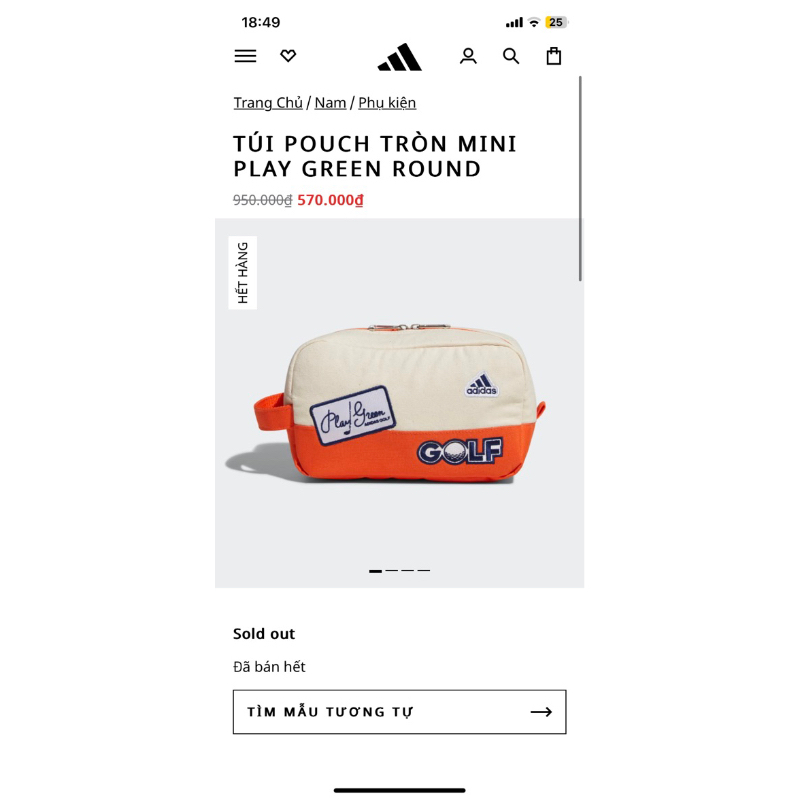 Túi Adidas Pouch Tròn Mini Play Green Round
