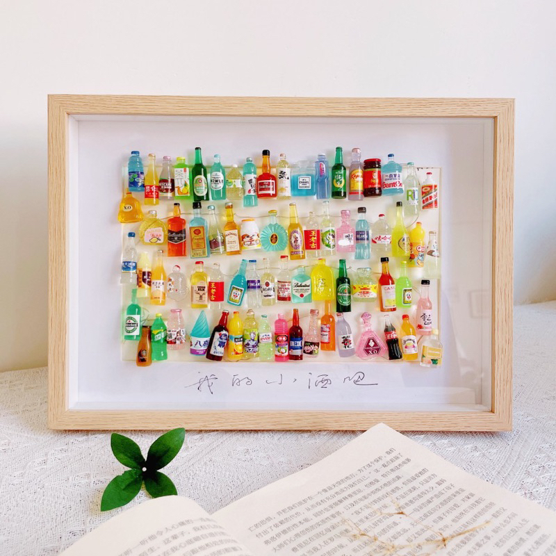 Combo 50 charm chai nước, đồ ăn mini làm đồ handmade, DIY, đồ chơi búp bê