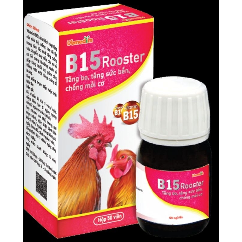 B15 Rooster - giúp tăng khối cơ, giảm căng thẳng, mệt mỏi, tăng cường đề kháng