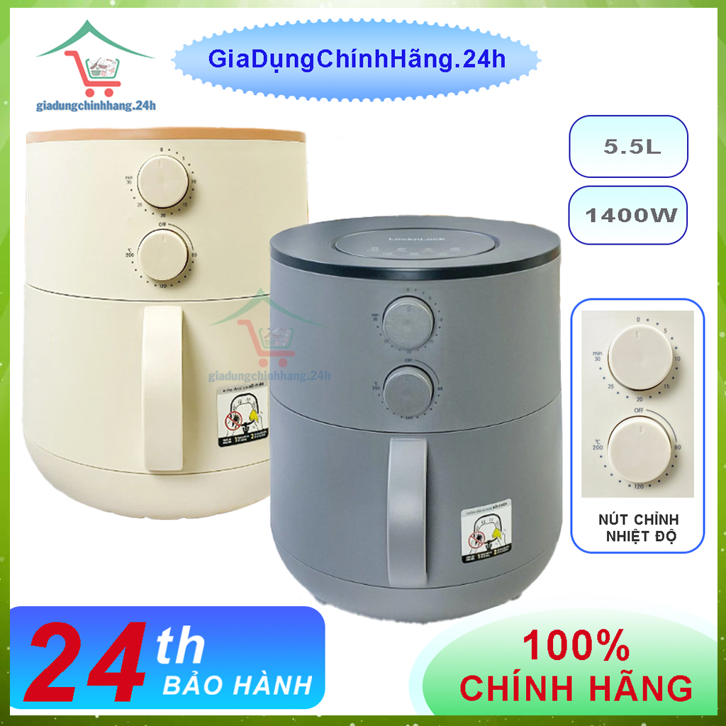 NỒI CHIÊN KHÔNG DẦU LOCKNLOCK MECHANICAL AIR FYER EJF179 (5,5L) - HÀNG CHÍNH HÃNG