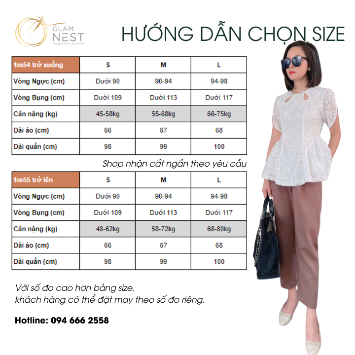 Áo bầu xinh bigsize mặc mùa hè chất ren mềm mại Glam Nest AS032