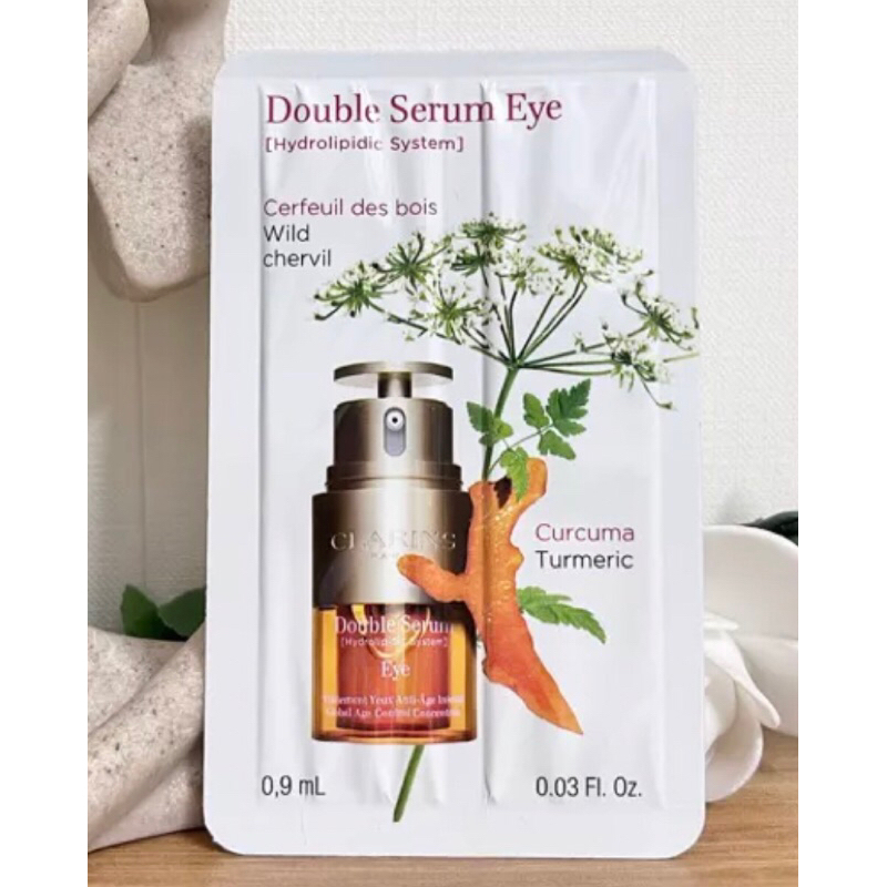 1 gói serum mắt Clarins siêu dưỡng ẩm chống nhăn, mờ thâm tan bọng mắt