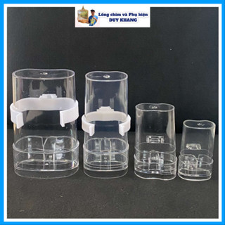 Cóng nước nhựa meka đựng nước uống cho chim 4 size lớn nhỏ - phụ kiện lồng chim Duy Khang