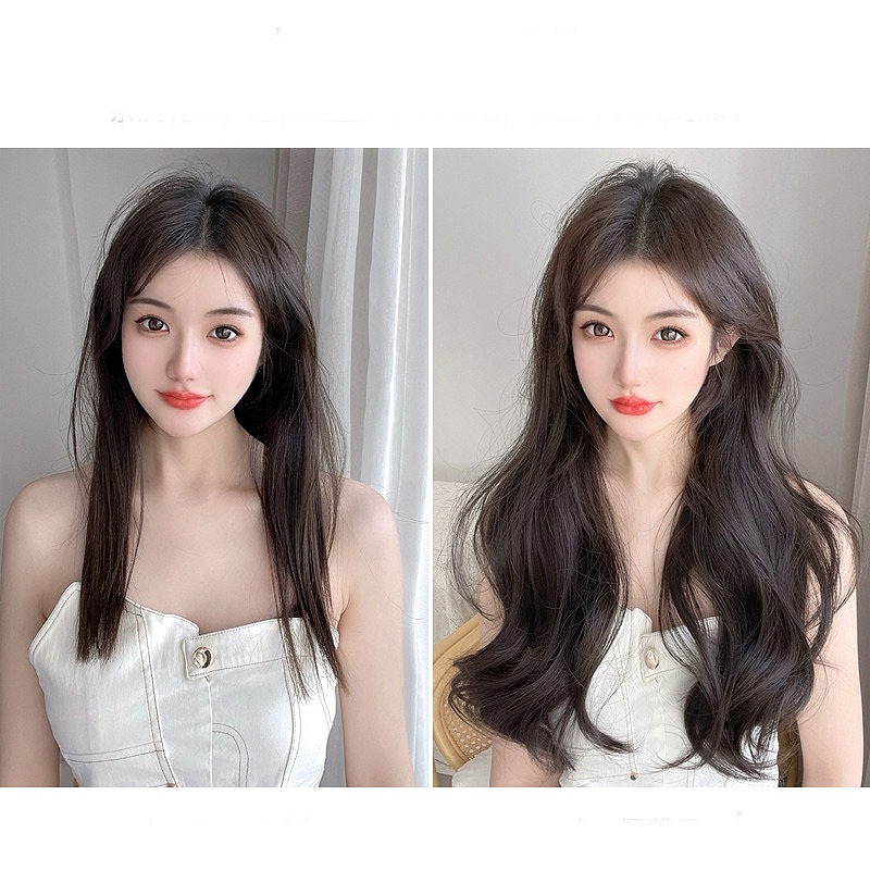 Tóc giả kẹp nửa đầu xoăn lơi máy bay cao cấp  Tóc giả kẹp dải xoăn dài 60cm