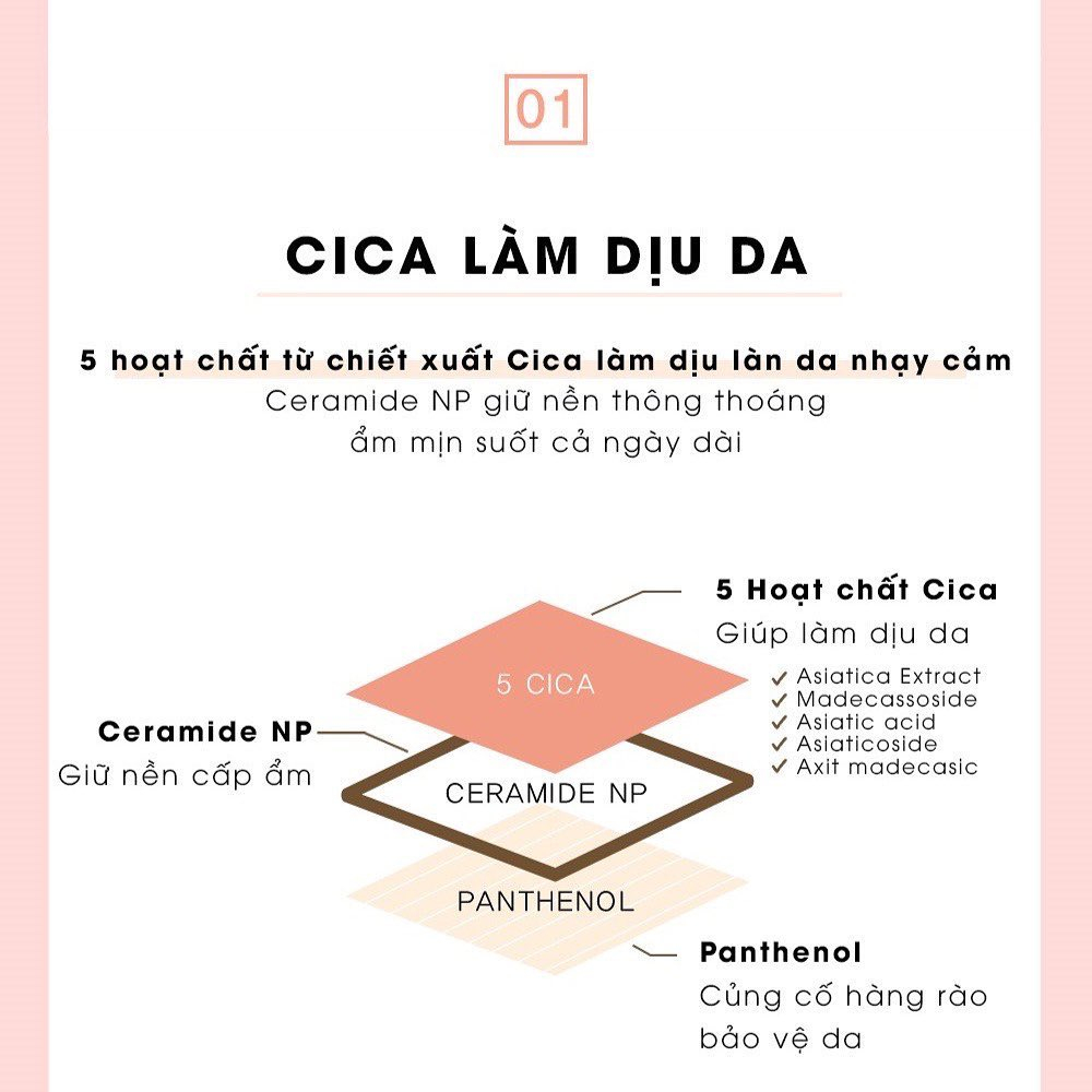 Phấn nước Beausta Cicarecipe Serum Cushion SPF50+ 15g