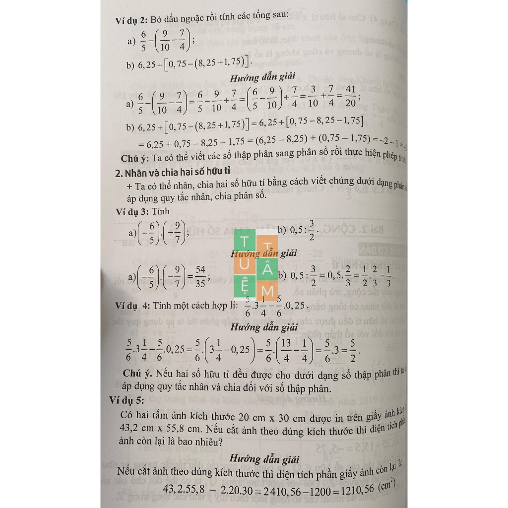Sách - Hướng dẫn học và giải các dạng bài tập Toán 7