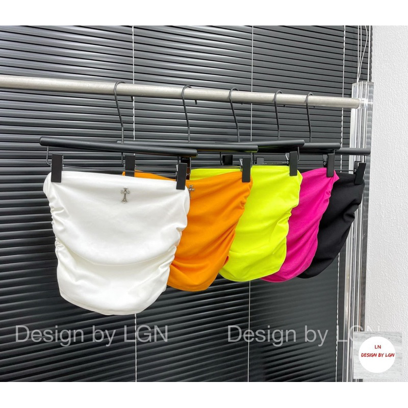 Áo Ống Cúp Mút Ngực Nhún Sườn Đính Hiệu ➕ THẬP