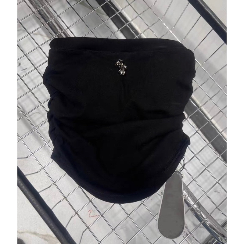 Áo Ống Cúp Mút Ngực Nhún Sườn Đính Hiệu ➕ THẬP