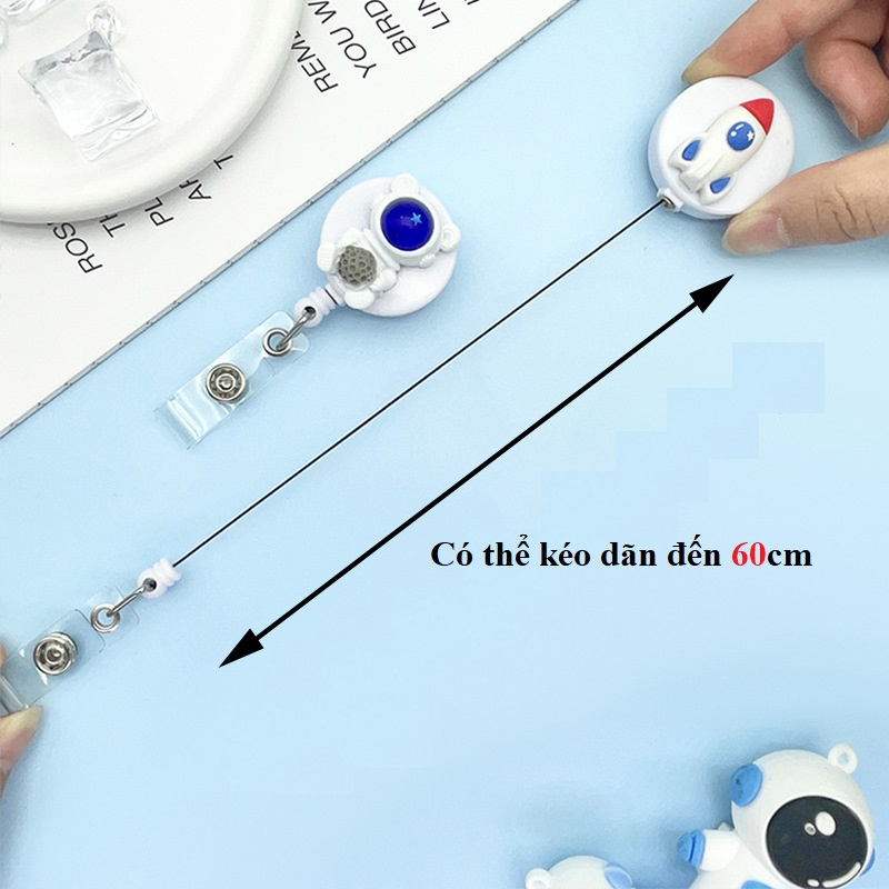 Móc - Kẹp bảng tên học sinh, sinh viên, nhân viên phi hành gia có thể kéo dãn CS77