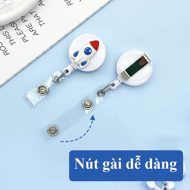 Móc - Kẹp bảng tên học sinh, sinh viên, nhân viên phi hành gia có thể kéo dãn CS77