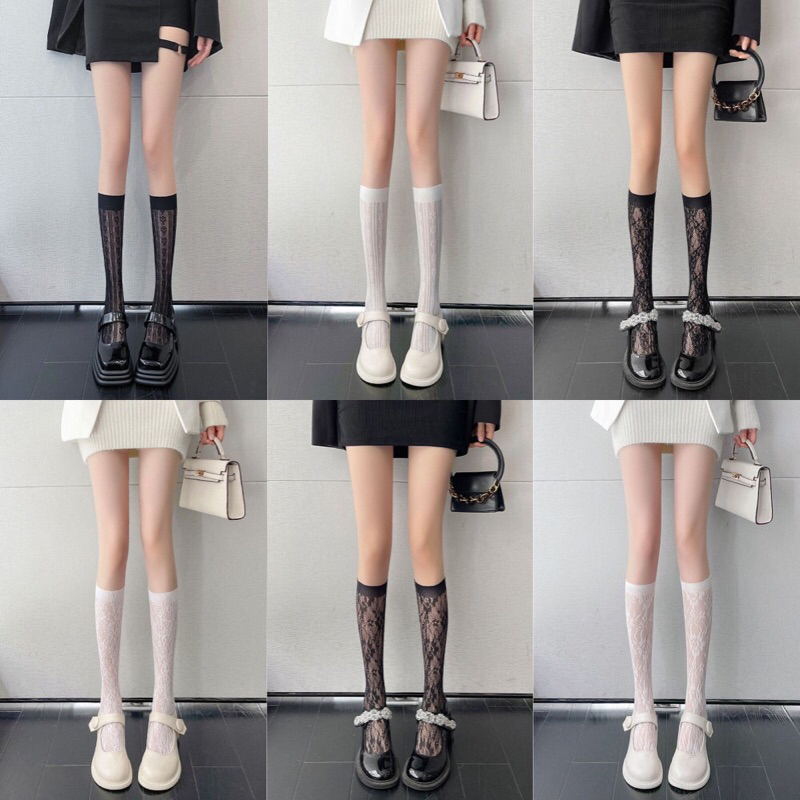 Tất chân ren phong cách thời trang Lolita phối trang phục siêu đẹp cho bạn gái