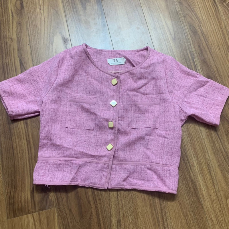 Thanh lý set váy dạ mềm màu hồng tiểu thư
