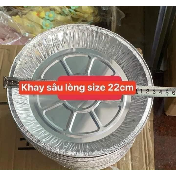 Bộ 10 khay bạc nướng nồi chiên (LOẠI 22CM - LOẠI 10 CÁI - LOẠI KHAY NƯỚNG NỒI CHIÊN)