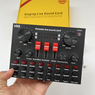 Sound card V8S bluetooth thu âm livestream nghe nhạc cực chill