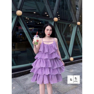 váy tơ tầng siêu xinh