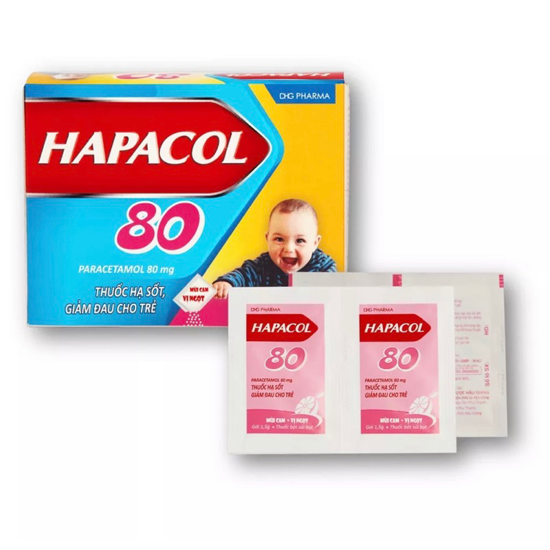 Hapacol 80mg DHG hộp 24 gói