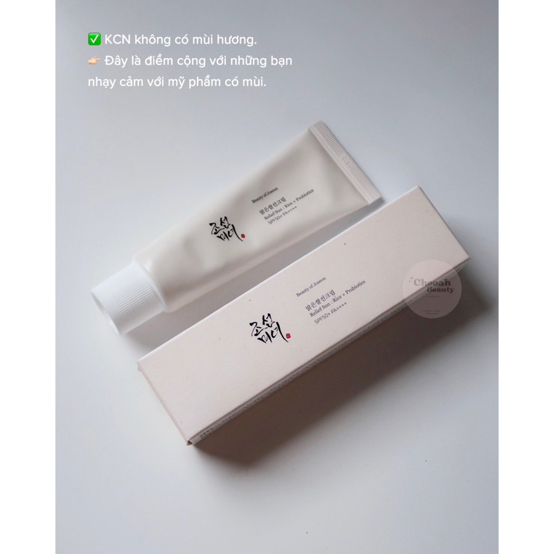 Kem chống nắng BEAUTY OF JOSEON RELIEF SUN RICE + PROBIOTICS 10ML/50ML