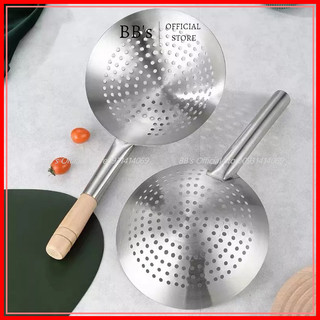 Vá xào có lỗ, muôi thủng có lỗ múc canh cán gỗ