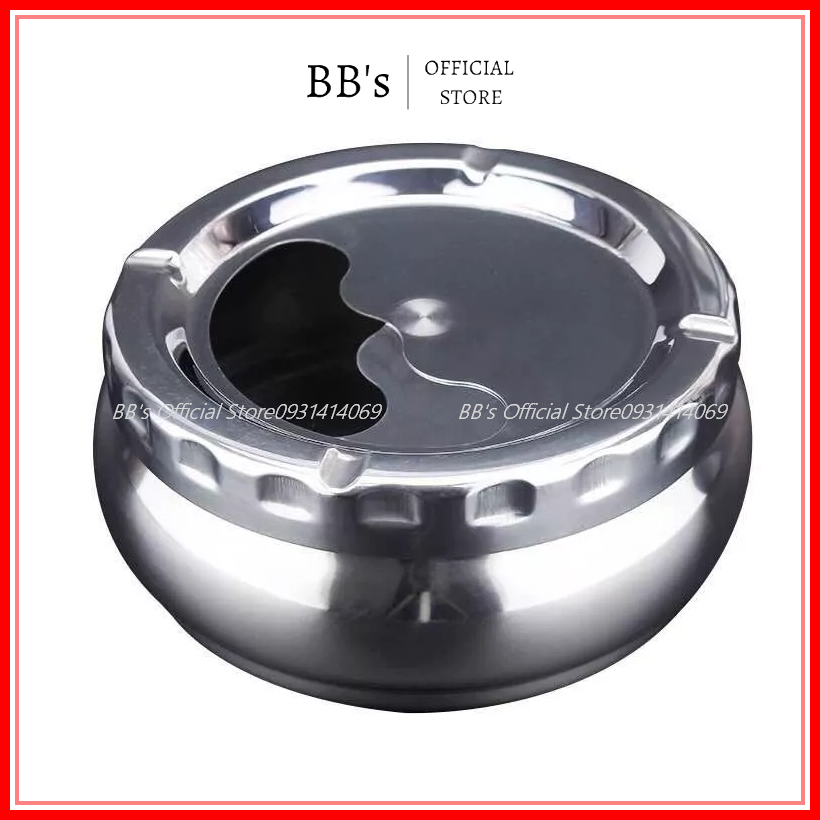 Gạt Tàn Thuốc Lá Inox Xoay Tròn 9cm/10cm/12cm