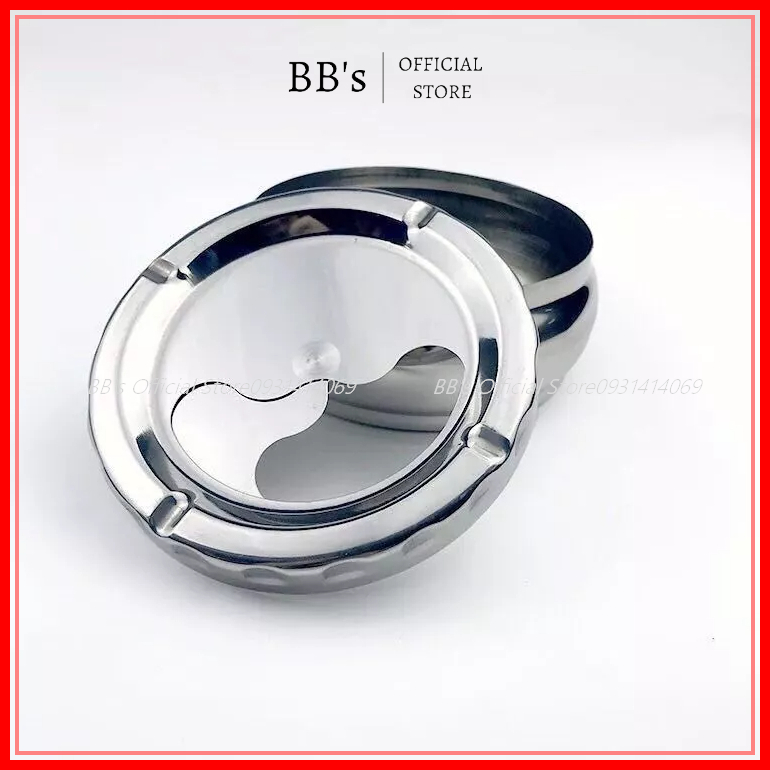 Gạt Tàn Thuốc Lá Inox Xoay Tròn 9cm/10cm/12cm