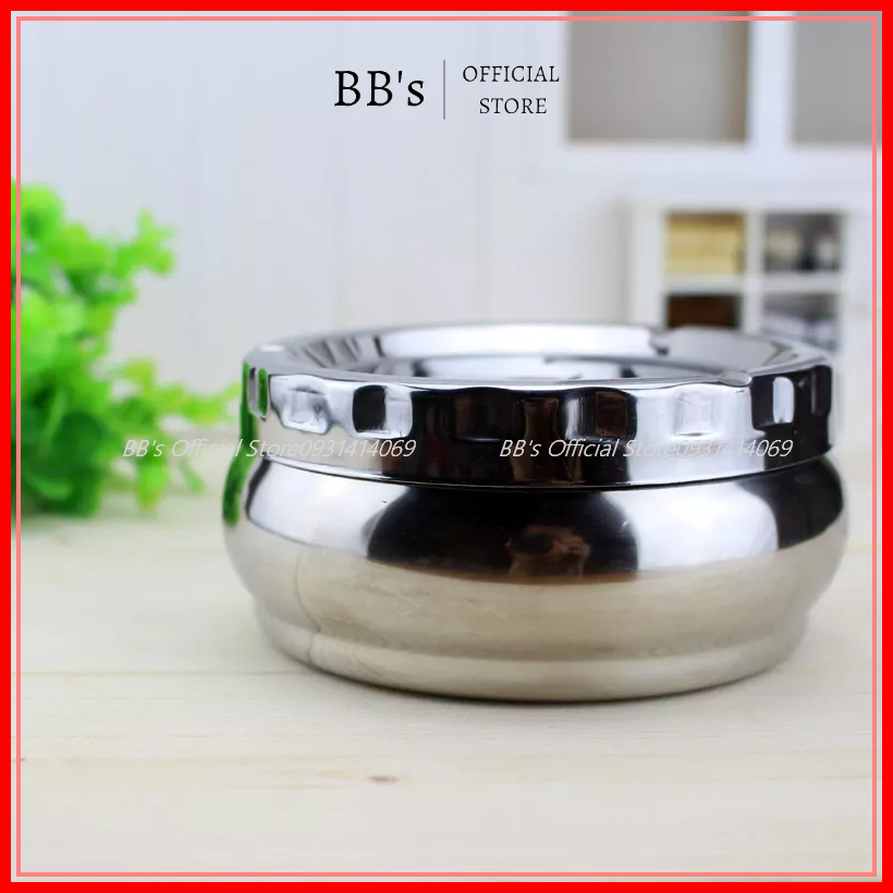 Gạt Tàn Thuốc Lá Inox Xoay Tròn 9cm/10cm/12cm