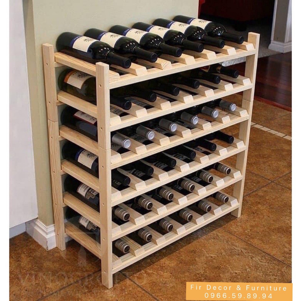 Kệ Đựng Rượu Vang Bằng Gỗ Tần Bì Cao Cấp | Wine Racks