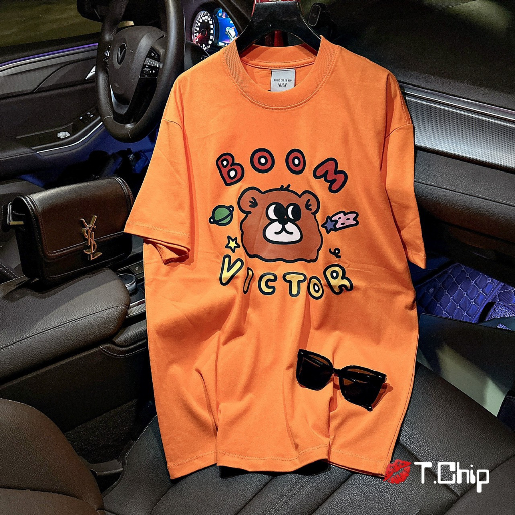 Áo Thun BOOM VICTOR Form Rộng Tay Lỡ Vải Cotton 100%, Áo Phông Unisex Nam Nữ In Chữ | BigBuy360 - bigbuy360.vn
