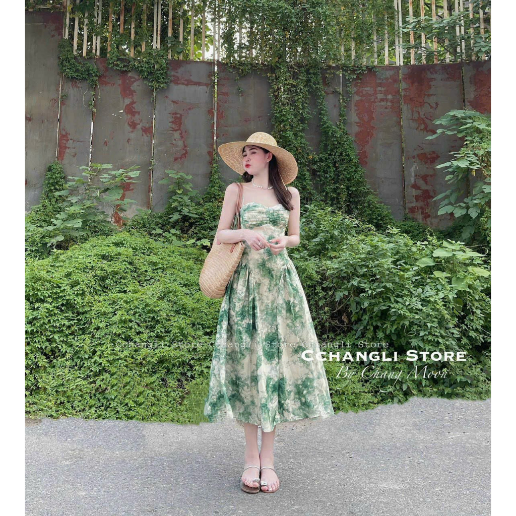 ĐẦM XÒE HAI DÂY XẾP LY NGỰC CÓ MÚT