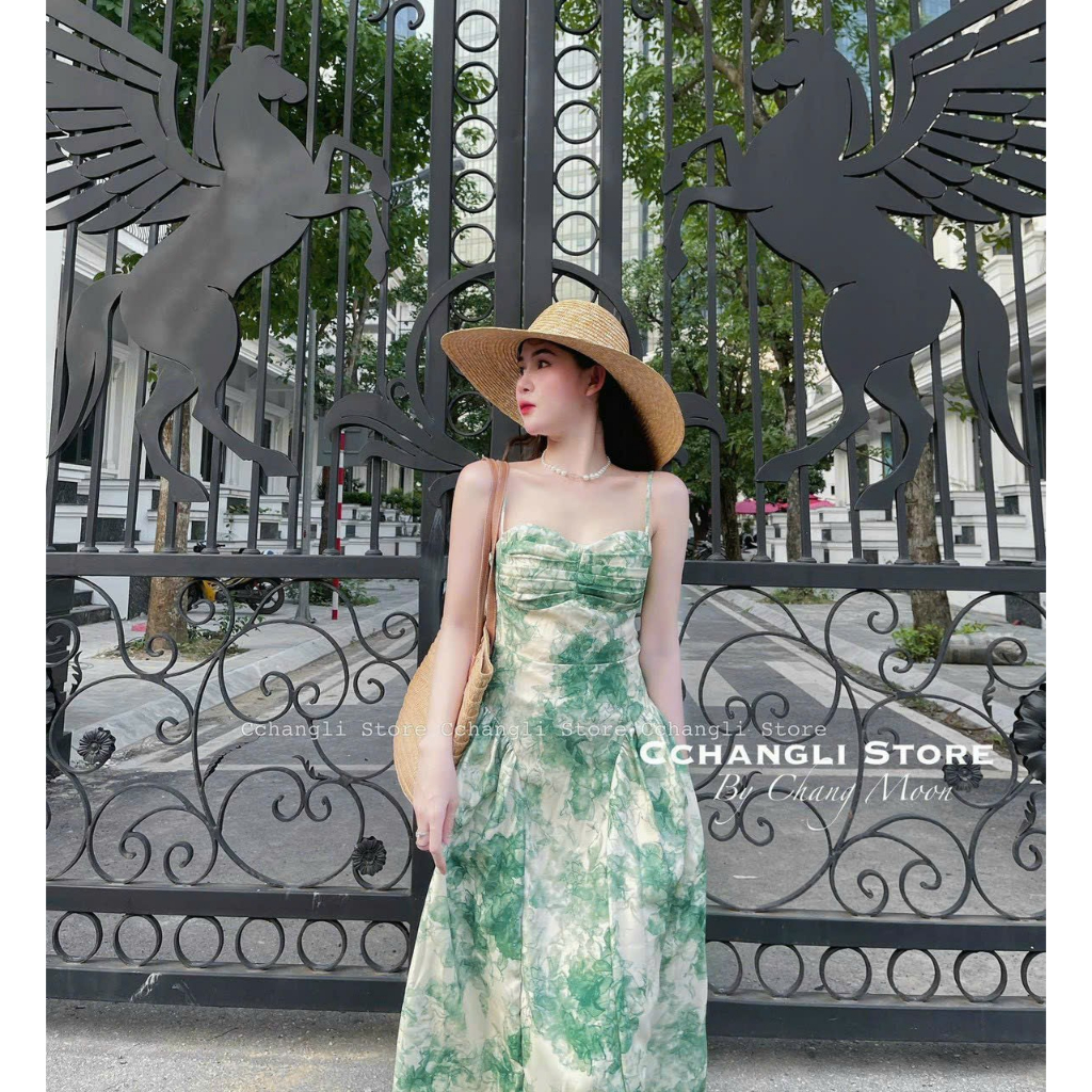 ĐẦM XÒE HAI DÂY XẾP LY NGỰC CÓ MÚT