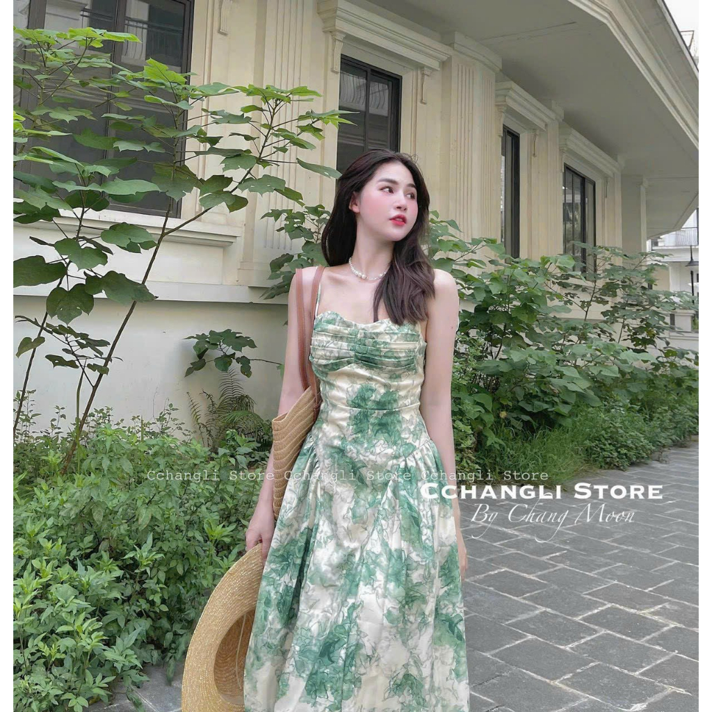 ĐẦM XÒE HAI DÂY XẾP LY NGỰC CÓ MÚT