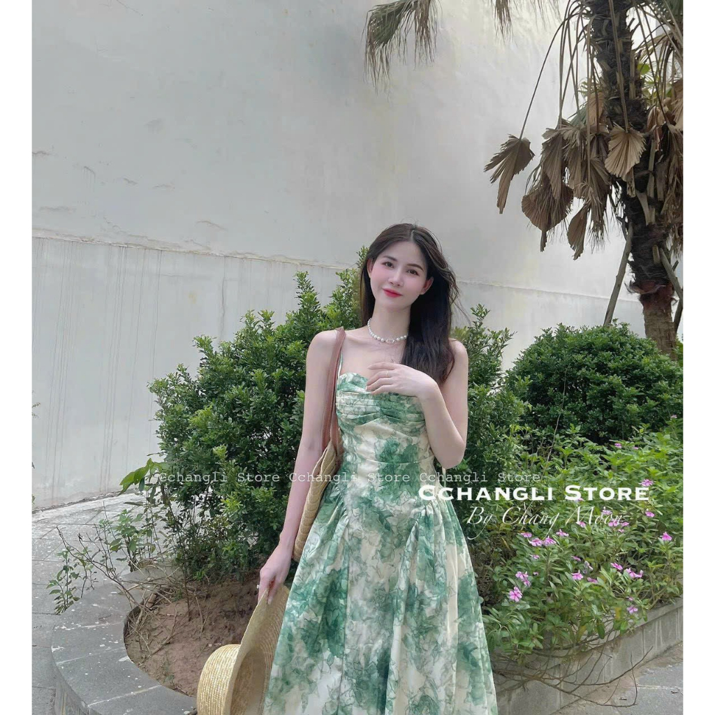 ĐẦM XÒE HAI DÂY XẾP LY NGỰC CÓ MÚT