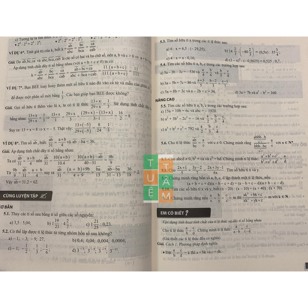 Sách - Bồi dưỡng Toán 7  - tập 1 và tập 2