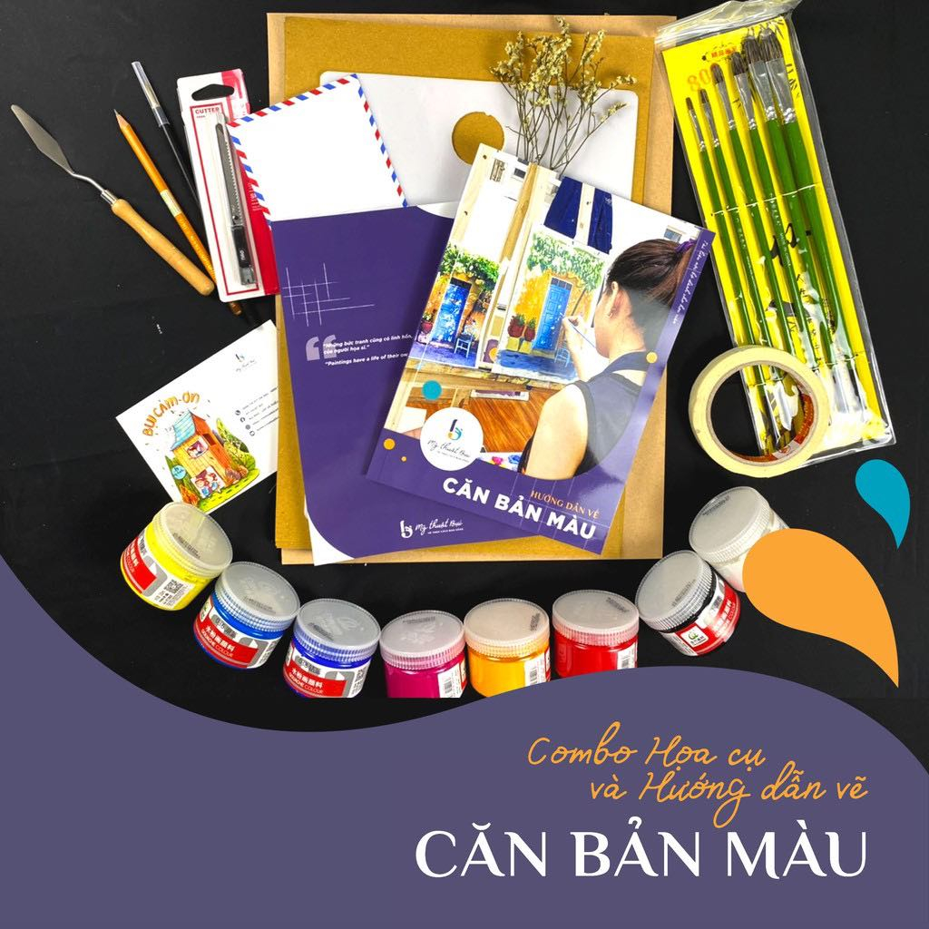 Combo Họa cụ và Hướng dẫn vẽ Căn bản màu dành cho người mới bắt đầu
