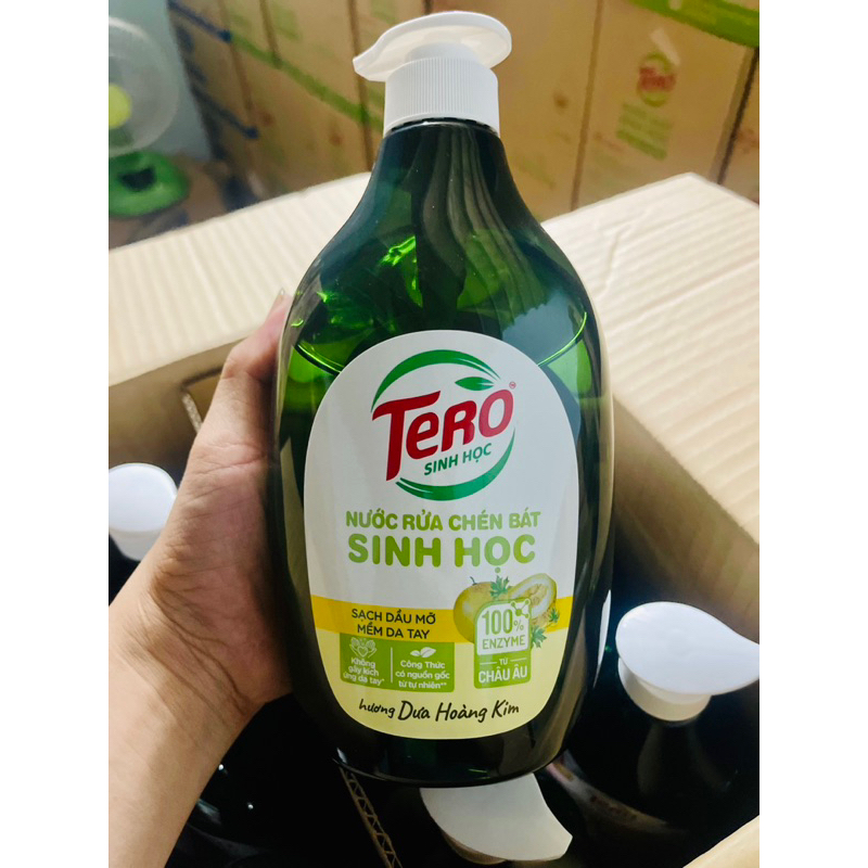 Nước rửa chén Sinh Học ( Hữu cơ) Tero hương Quế Cam, Chanh tươi 3.2kg