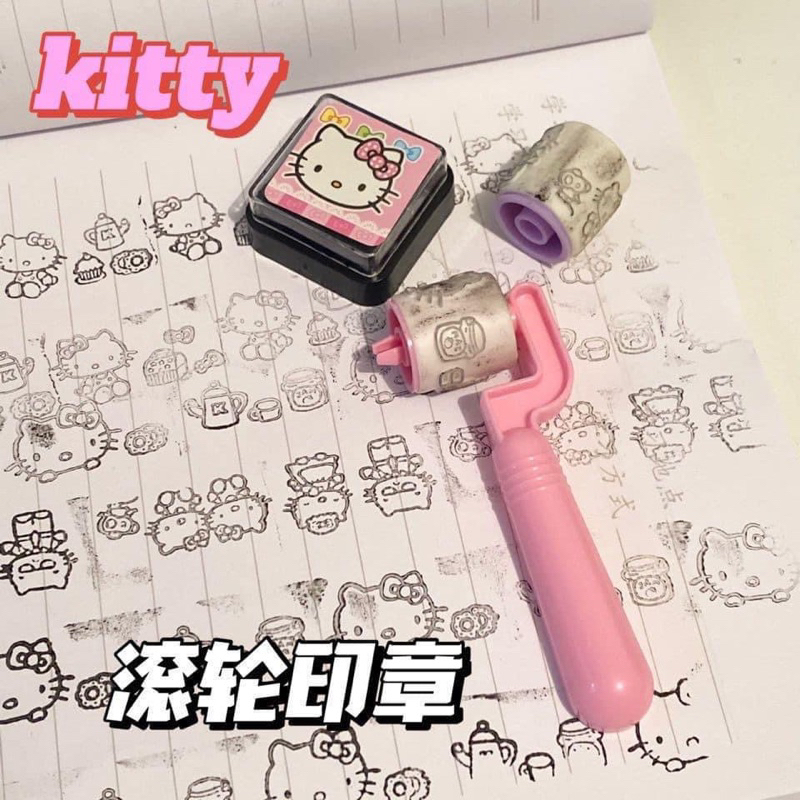 Con Dấu Lăn In Hình Mèo kitty Dễ Thương Dùng Làm Quà Tặng Cho Bạn Gái